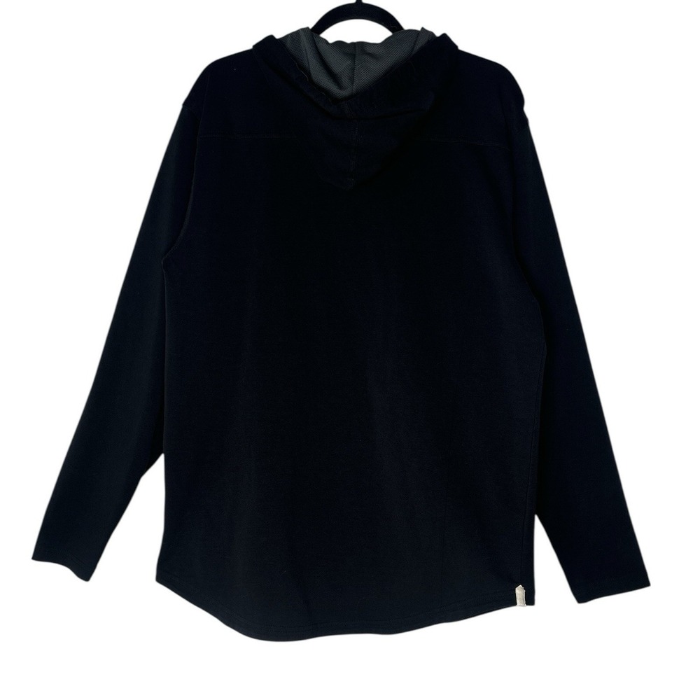 Bylt Sweatshirt Hooded Men's Large Black Drop Cut Henley Long Sleeve Basic - Picture 4 of 10